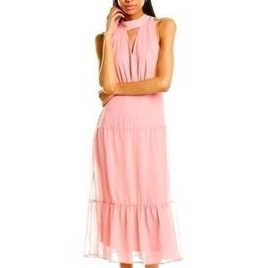 NWOT Sam Edelman tiered halter blush pink dress